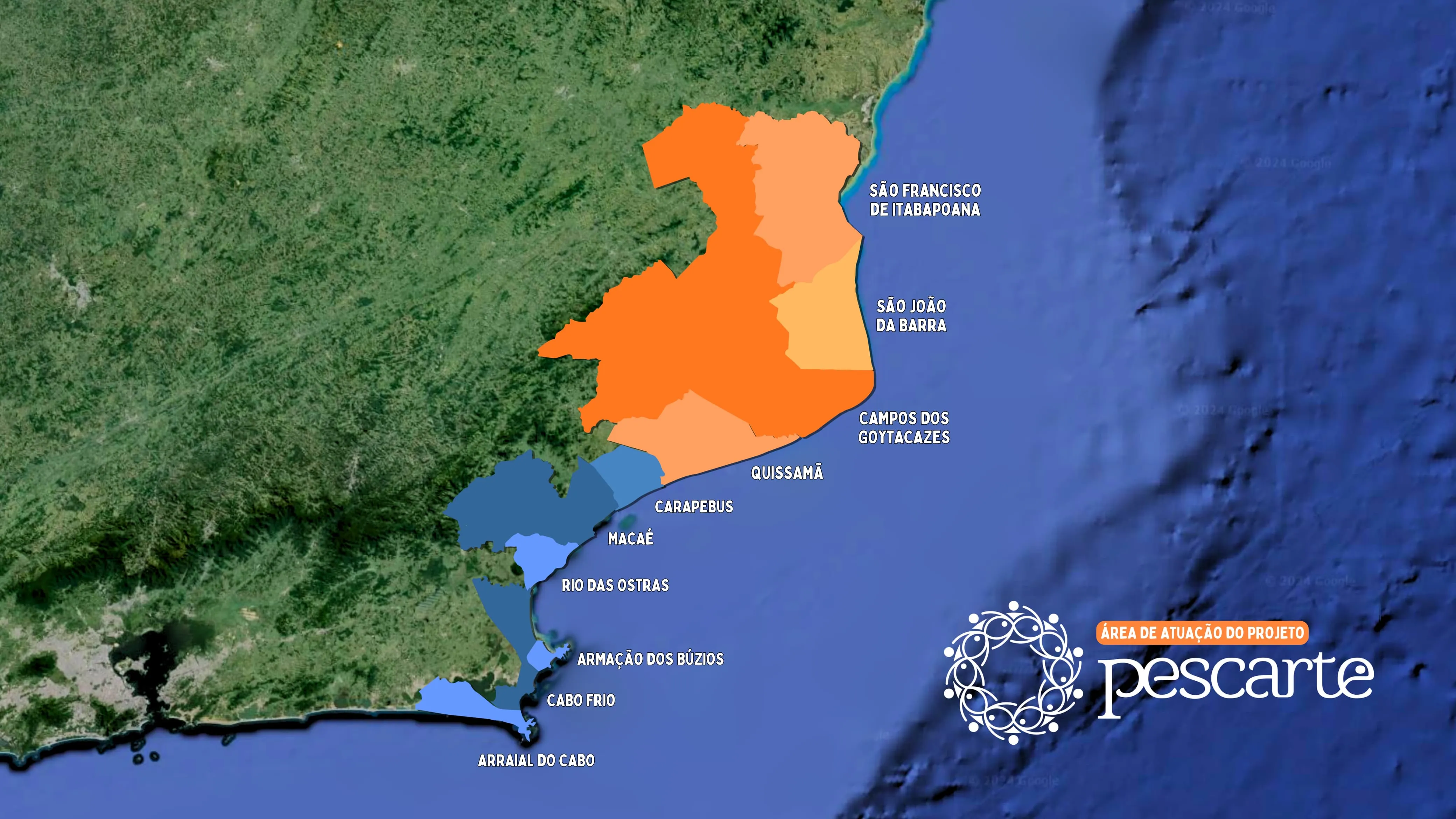 Mapa das sedes
